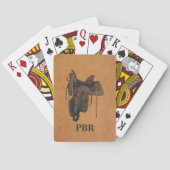  monogram Western paard Pokerkaarten (Achterkant)