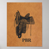  monogram Western paard Poster (Voorkant)