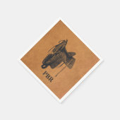  monogram Western paard Servet (Hoek)