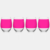 Monogram Westerne Retro Hot Roze Matching Wijnglas Zonder Voet (Links)