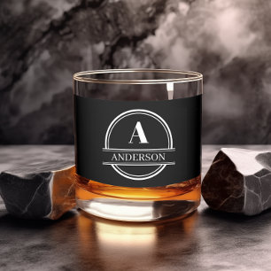 Monogram Whiskey Glas Classy Zwart-wit