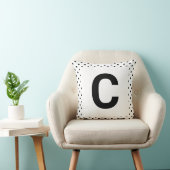MONOGRAM WHITE BLACK SPOT DOUBLESIDED Cushion Kussen (Stoel)