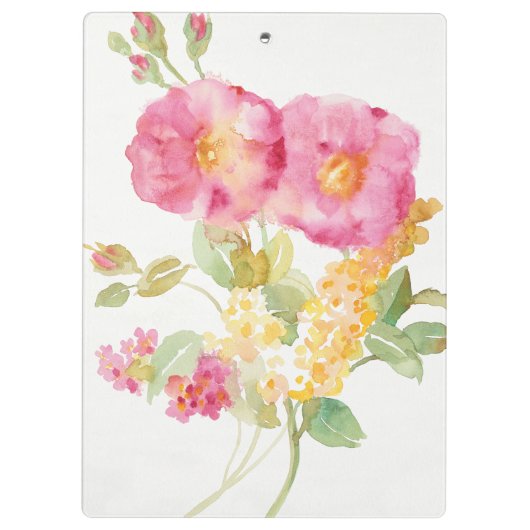 Monogram | White Daisy on Blue Klembord (Achterkant)