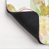 Monogram | White Daisy on Blue Muismat (Hoek)