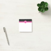 Monogram White en Black Polka Dot Pattern Post-it® Notes (Kantoor)