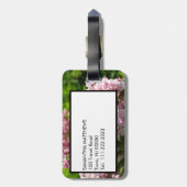 Monogram White Mountain Laurel Floral Bagagelabel (Achterkant verticaal)
