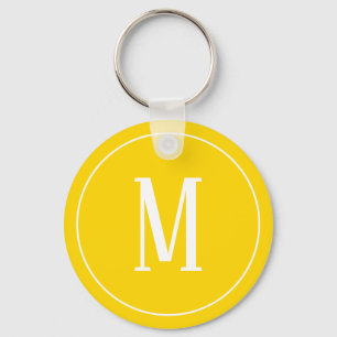 Monogram White op gouden Sleutelhanger