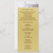 Monogram White Scroll Wedding Program Uitnodiging (Achterkant)
