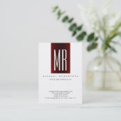 Monogram White Stripe Large Visitekaartje (Staand voorkant)