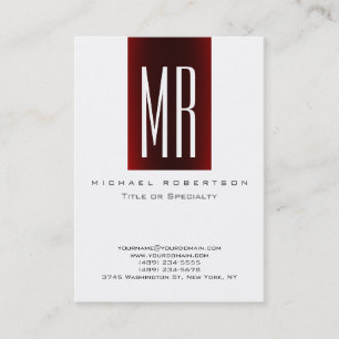 Monogram White Stripe Large Visitekaartje