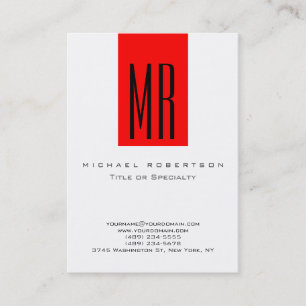 Monogram White Stripe Large Visitekaartje