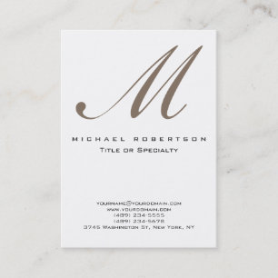 Monogram White Unique Chubby Visitekaartje