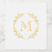  monogram wijn etiket (Enkel label)