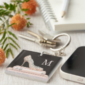 Monogram | Wilde appel | Elegant High Hiel Mode Sleutelhanger (Voorkant Rechts)