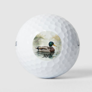Monogram Wilde Eend Vogel Natuur Dier Golfballen