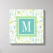 Monogram | Wilde en vrije patronen Canvas Afdruk (Voorkant)