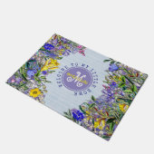 Monogram Wildflowers  Victoriaans Flowers Deurmat (Schuin)