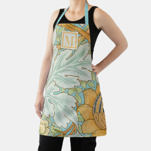 Monogram William Morris Turquoise Gold Botanical Schort