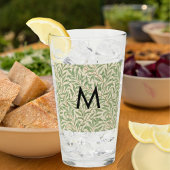 Monogram William Morris Willow Bough Patterned Glas