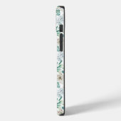 Monogram Wit Bloemmotief Bloemen Groene takken Euc Case-Mate iPhone Case (Achterkant / Links)