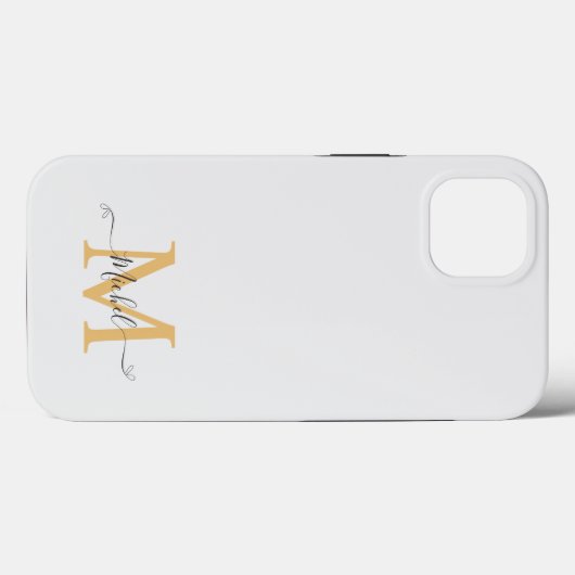 Monogram wit | Elegant minimalistisch Case-Mate iPhone Case (Achterkant (horizontaal))