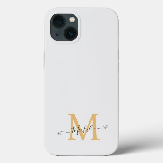 Monogram wit | Elegant minimalistisch Case-Mate iPhone Case (Achterkant)