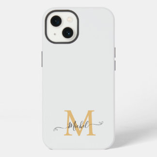 Monogram wit | Elegant minimalistisch iPhone 13 Hoesje