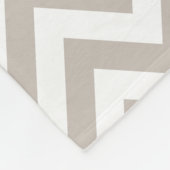 Monogram wit en arm grijs Chevron Fleece Deken (Hoek)