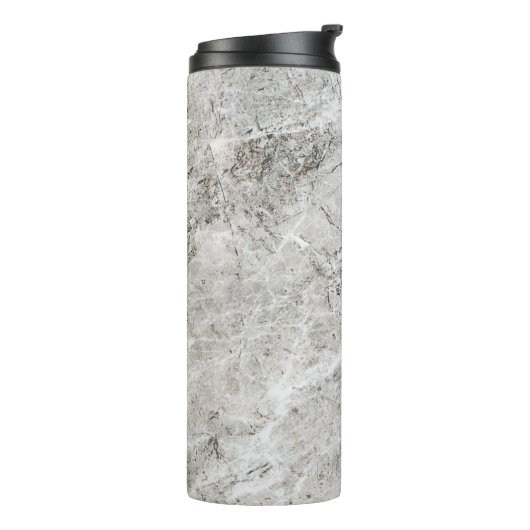 Monogram wit en grijs marmer thermosbeker (Gedraaid links)