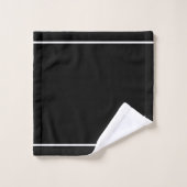 Monogram Wit Initialen Gouden Script Naam Bad Handdoek (Wasdoekje)
