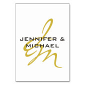 Monogram Witgoud Kleur Eenvoudig Modern Minimalist Kaart (Voorkant)