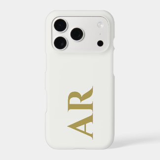 Monogram Witgouden Initialen Minimalistisch Stijlv