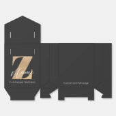 Monogram with Initial Z & Custom Name Personalized Bedankdoosjes (Ongevouwen)