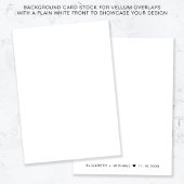 Monogram witte achtergrond voor Vellum Overlay Kaart