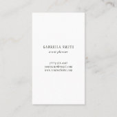 Monogram witte bloemkrans visitekaartje (Achterkant)