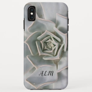 Monogram witte cactus bloem iPhone XS max hoesje
