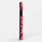 Monogram Witte Cirkels Rood Modern Abstract Case-Mate iPhone Case (Achterkant/rechts)