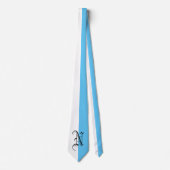MONOGRAM-WITTE EN ENKELE KLEUR — VERANDERBARE BK-G STROPDAS (Voorkant)