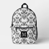 Monogram witte en zwarte  demaspatroon bedrukte rugzak (Voorkant)