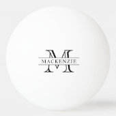 Monogram witte en zwarte Klassieke rand Pingpongballen (Achterkant)