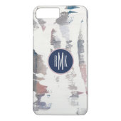 Monogram | Witte gewassen Case-Mate iPhone Case (Achterkant)
