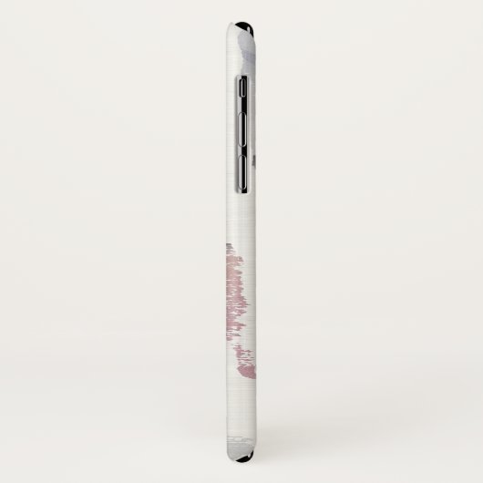 Monogram | Witte gewassen Case-Mate iPhone Case (Achterkant/links)