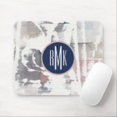 Monogram | Witte gewassen Muismat (Met muis)