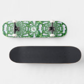 Monogram witte orchid Mandala Skateboard (Horizontaal)