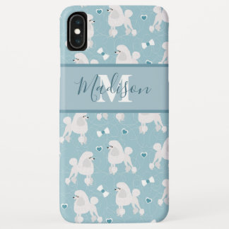 Monogram witte roodjes en roodroze roodroos iPhone XS max hoesje