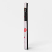 Monogram witte roze rode aardbei Case-Mate iPhone case (Achterkant/links)