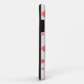 Monogram witte roze rode aardbei Case-Mate iPhone case (Achterkant/rechts)