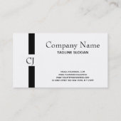 Monogram witte streep visitekaartje (Achterkant)