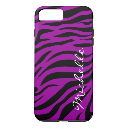 Monogram wolblad Zebra Stripes Case-Mate iPhone Case (Achterkant)