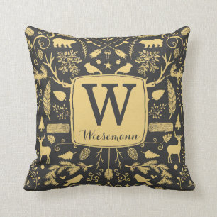 Monogram Woodland Holiday Sierkussen / Gold